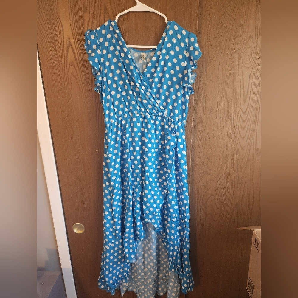 Blue Polka Dot Dress